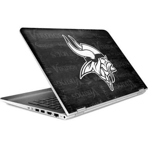 NFL Minnesota Vikings Black & White HP Pavilion Skin